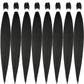 Ubeleco Braiding Hair Pre Stretched 48 Inch 8 Packs Professional Synthetic Hot Water Setting, Soft Yaki Texture, No Itch Black (48in,1B)