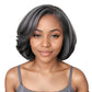 HANASCC Salt and Pepper Wigs for Women 10" Glueless Grey Short Bob Wigs Pre Plucked Body Wave Gray Human Hair Wig Pre Cut 5x5 HD Transparent Grey Glueless Lace Front Wigs for Women