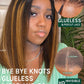 KLAIYI Bye Bye Knots Glueless Wig Ombre Brown with Blonde Bob Straight Precut 7x5Lace Front Human Hair Wig with Dark Roots Pre Plucked Bleached Blunt Cut Balayage Highlight Ready to Wear and Go 14Inch