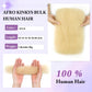 Afro Kinkys Bulk Human Hair 613# 4C Kinky Braiding Hair for Dreadlocks 10 Inch 613 Blonde Human Cuban Twist Hiar for Loc Repair, Dreadlock Extensions, Mini Twists, Braids