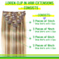LORIEN Clip in Hair Extensions Real Human Hair, Remy Human Hair Extensions Clip ins for Women, 100% Natural Human Hair, Double Weftm, 22inch 110g 8Pcs, #16/22 Light Blonde to Golden Blonde
