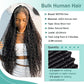 Human Braiding Hair for Boho Braids Human Hair 110g 18 Inch Curly Boho Hair for Braiding Knotless 12A Deep Wave Bohemian 3 Bundles/Pack Natural Color