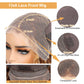 Ladoux Ombre Honey Blonde 13x6 HD Transparent Straight Lace Front Human Hair Wigs for Women 180% Density 4/27 Colored Highlight Curly Glueless Straight Wigs 20Inch Pre Plucked with Baby Hair