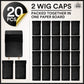 Teenitor Wig Cap,Black Wig Cap 20 Pieces Wig Caps, Black Stocking Caps, Stretchy Nylon Wig Stocking Caps for Women