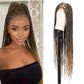 Olymei 360° Hd Full Lace Knotless Braided Wigs for Women Box Braid Wig with Baby Hair Premium Synthetic Long Light Brown Braided Lace Front Wigs 36Inch