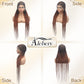 Alebery 36" Full Lace Braided Wigs for Black Women Jumbo Box Braids Lace Front Wig with Baby Hair Lightweight Synthetic Lace Frontal Black Cornrow Twisted Wigs (Brown Mixed Black)