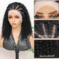 Kinky Curly Braided Wig Human Hair Natural Color Curly Wigs 13X4 Lace Front Wigs Brazilian Curly Wigs 16 Inches Transparent Color Braid Wig For Black Women Pre-Plucked with Baby Hair Glueless Wig