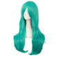 MapofBeauty 28 Inch Long Curly Hair Costume Cosplay Wig, Teal Green