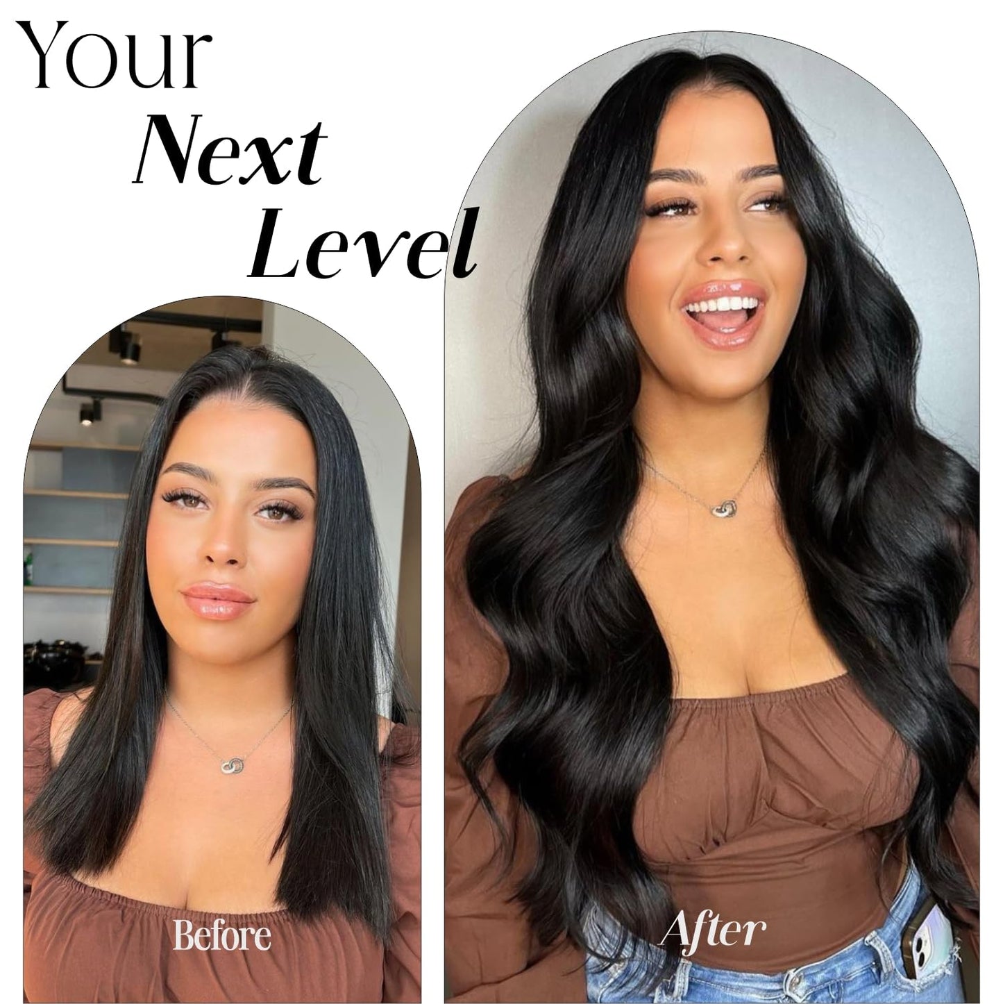 ENCOUNTERU Pre Cut Lace Glueless Wig Wear and Go Synthetic Lace Front Black Wig with Bangs Body Wave Wigs for Women Pre Plucked Ready to Wear Middle Part 26 Inch 13x5x1 HD Lace