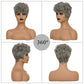 BOBCOO Pixie Cut Wig Short Wigs for Black Women Short Pixie cut Wigs for Black Women (Black Mixed With White)