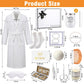 Nuogo 15 Pcs Birthday Gifts for Men Beard Care Set for Him Dad Birthday Gifts Basket Ideas Kit for Men Tumbler Bath Robe for Father's Day Dad Husband Boyfriend Box(Unhooded,White)