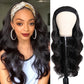 olimaruly Headband Wig Human Hair Body Wave Headband Wigs for Black Women 18 Inch Brazilian Virgin Hair Glueless None Lace Front Wig Human Hair Headband Wig 150% Density Natural Color