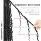 Toyotress Boho Human Hair Locs - 24 Inch 8 Packs Pre-Looped Crochet Hair For Black Women Natural Black Crochet Braids Faux Locs With Human Hair Curls Braiding Hair (24 Inch, 8P-1B)