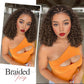 Fancy Hair Braided Wig Cornrow with Curly Hair Wig HD Lace Front Wig with Baby Hair Pre Plucked Glueless Transparent 13x4 Inch Brown Mixed Blonde Wig for Black Women