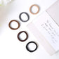 100 Pcs Thick Seamless Brown Hair Ties, Ponytail Holders Hair Accessories No Damage for Thick Hair (Natural Colors)