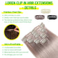 LORIEN Silver Grey Clip in Hair Extensions Real Human Hair Clip ins Remy Human Hair Clip in Extensions Invisible Natural Straight Seamless Clip on Hair Extensions 8pcs Double Weft 18 Inch 100g