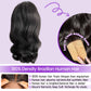 UVVUVV Bob Wig Human Hair 4x4 Frontal Lace Wig 10 Inch Body Wave 180% Density HD Lace Front Wigs Human Hair Pre Plucked Bob Wigs for Women (10 inch, Natural Black)