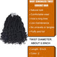 6 Inch Wavy Senegalese Twist Crochet Hair Color 2 Short Crochet Braids for Black Women 8 Packs Pre Looped Bob Kinky Twist Crochet Hair with Curly Ends for Kids (6 Inch,2)