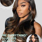 KLAIYI 13x4 Pre Everything Lace Front Chocolate Brown With Highlights Loose Body Wave Wig Human Hair Pre Cut Lace Pre Bleached Bye Bye Knots Pre Plucked Ombre Glueless Wear Go Wig Ready to Wear 26Inch