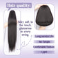 ORSUNCER Drawstring Ponytail Extension, Long Straight Pony Tails Hair Extensions Natural Soft Clip in Ponytail for Women Synthetic Hairpieces Black Brown
