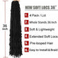 6 Packs Soft Locs Crochet Hair Pre Looped Faux Locs Crochet Braids Goddess Locs Dreadlocs Synthetic Hair For Black Women (1B, 36 Inch (Pack of 4))
