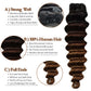 Beaushine 10A Bundles With Closure Loose deep Wave Ombré Quick Weave Human Hair (T1B/2/4,18 20 22+18INCH) Unprocessed Brazilian Raw Virgin Human Hair Ombre Three Tone Black Brown Color