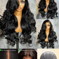 KLAIYI Wear And Go Glueless Wig Bye Bye Knots 13x4Precut Lace Front Wigs Human Hair Loose Body Wave Wig Pre Bleached Pre Everything Pre Plucked with Baby Hair 3S Ready to Wear Beginner Friendly 28Inch