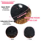 Rebecca Fashion Short Curly Human Hair Wigs for Black Women Cute Curly Bob Wig Side Part Brazilian Remy Non Lace Glueless Wigs Natural Looking Ombre Dark Brown to Honey Blonde Color