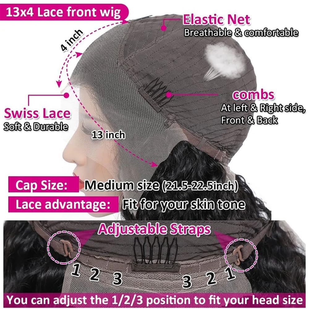 SISIFIRE Ginger Orange Wavy Lace Front Wigs for Women Orange Body Wave Synthetic Lace Front Wigs with Baby Hair Pre Plucked Hairline Glueless Lace Front Wig