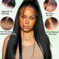 KLAIYI Yaki Straight Bye Bye Knots Glueless Wig 7x5 Precut Lace Front Wigs Human Hair Put On and Go Wigs for Beginners Pre Bleached Pre Plucked Pre Everything 3S Easy to Ready to Wear Kinky Wig 26Inch