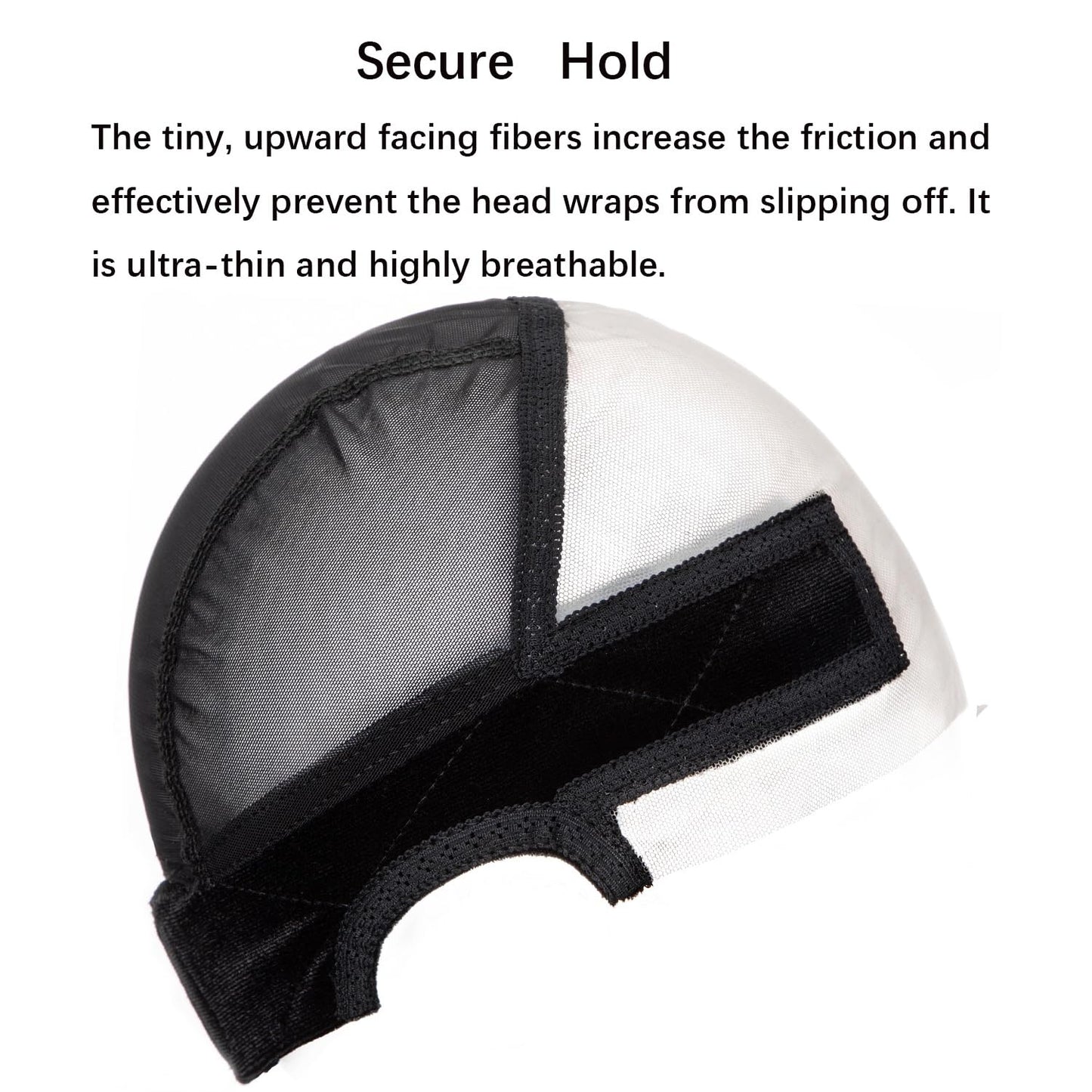 Wig Caps with Grip Band for Keeping Wigs in Place Wig Caps for Women Adjustable Wig Grip Cap Band Black Stocking Wig Caps Wide 13x4 HD Transparent Lace for Front Wig Cap for Wig Making