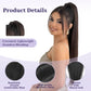 ORSUNCER Drawstring Ponytail Extension, Long Straight Pony Tails Hair Extensions Natural Soft Clip in Ponytail for Women Synthetic Hairpieces Dark Brown