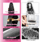 13x6 Lace Front Wigs Human Hair Pre Plucked 200% Density Body Wave HD Lace Front Wigs Human Hair Transparent Frontal Glueless Wigs Virgin Human Hair with Baby Hair for Women 28 Inch Natural Black