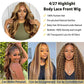 SERUYLEO Highlight Lace Front Wigs Human Hair Pre Plucked 4/27 13x4 Ombre Honey Blonde Transparent Lace Front Wigs Human Hair for Women 180% Density Body Wave Glueless Human Hair Wigs 22 Inch