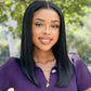 Hihmarm 13X6 Bob Wig Human Hair Hd Lace Front Wigs Human Hair For Black Women Frontal Wigs Pre Plucked Straight Glueless Wig 180% Density Natural Color 16 Inch