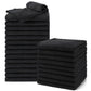 UNIMADE Salon Towels 24 Pack, Microfiber Barber Towel Bulk, (16x29 inches) Fast Drying Hair Towels Super Soft Black Hand Towels for Gym, Salon, Bath, Spa Use and Home Hair Care(Not Bleach Proof)