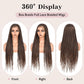 Suntefic Box Braided Wigs for Black Women Glueless Box Braids Wig with Baby Hair Double Full Lace Front Braid Wig Human Hair Blended Braided Wigs Box-1BT30