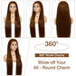 Cypha Chocolate Brown Lace Front Wigs Human Hair Pre Plucked 13x6 Straight Lace Front Wigs Human Hair 180% Density Colored #4 Light Brown Glueless Wig HD Lace Frontal Wigs for Women 22inch