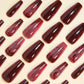 Medium Press on Nails Coffin Fake Nails with Designs Ballet Acrylic Nails Press on Glossy Rose Red Totem Gothic Style Gel False Nail Kits Reusable Stick on Nails for Women Manicure Decorations 24PCS