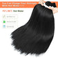 Kids Braiding Hair 14Inch 8 Packs Pre Stretched Braiding Hair for Braiding Twist Hair Ez Braids Synthetic Hair Extensions for Crochet Box Braids Hot Water Setting Soft Yaki Texture(14Inch, 1B)