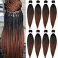 Braiding Hair Pre Stretched 24 Inch 8 Packs Ombre Braiding Hair Professional Soft Braiding Hair Yaki Texture, No Itch, Hot Water Setting Hair Extensions for Braids (24in,1B/30)