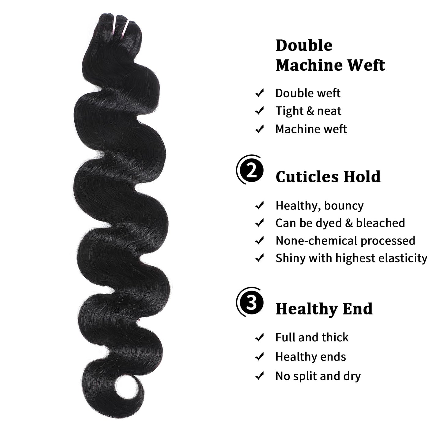 15A Raw Indian Human Hair Bundles Body Wave Bundles Human Hair,Triple Lifespan Virgin Remy Hair,No Tangle Shedding,Keep Texture Silky Soft After Multiple Washes (1 Bundle Natural Black, 26 inch)