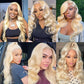 LAPONDAI 13x6 Body Wave Lace Front Wig Human Hair Pre Plucked with Baby Hair 613 Blonde Transparent HD Lace Frontal Wig 180% Density Wig 26 Inch