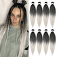 8 Packs Pre Stretched Braiding Hair, 20 Inch Braiding Hair Pre Stretched Yaki Texture, Hot Water Setting, Easy To Install Professional Synthetic Ombre Braiding Hair(20in,1B/Silver)
