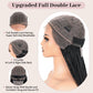Suntefic Box Braided Wigs for Black Women Glueless Box Braids Wig with Baby Hair Double Full Lace Front Braid Wig Human Hair Blended Braided Wigs (Box Braid（Black）