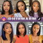 Hihmarm Bob Wig Human Hair 13X6 HD Lace Front Wigs Human Hair Pre Plucked Short Bob Wigs For Black Women Frontal Wigs Wear And Go Straight Glueless Wig 180% Density Natural Color 12 Inch