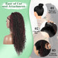 Youthfee Drawstring Ponytail for Women Deep Curly Ponytail Extension Synthetic Mixed with Human Hair Ponytails Cherry Red Highlights Afro Kinky Curly Pony for Daily wear,27 Inches
