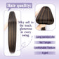 ORSUNCER Drawstring Ponytail Extension, Long Straight Pony Tails Hair Extensions Natural Soft Clip in Ponytail for Women Synthetic Hairpieces Dark Brown Mix Blonde