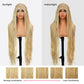 SUPERNOVA Blonde Full Lace Boho Braided Wig 613# Colored Synthetic Hair Box Braids Wig With Baby Hair Special Top Design Transparent Lace Long Highlight Knotless Braided Wigs For Black Women 36 Inch
