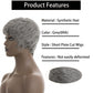 BingSing Short Grey Wigs for Back Women Pixie Cut Wigs Short Wigs for Black Women Short Grey Pixie Curly Hair Wig